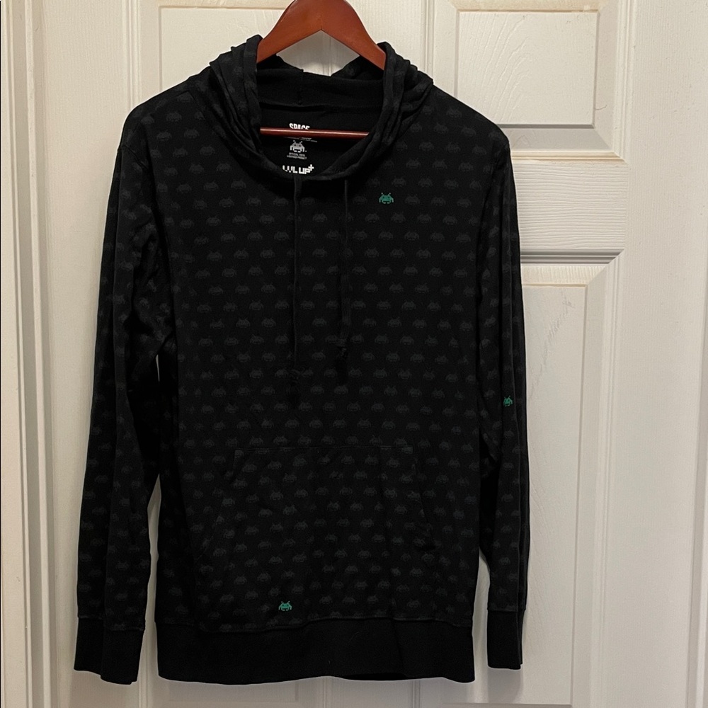 LVL UP Exclusive Space Invaders Long Sleeve Pullover Hoodie-Men's M-NEVER WORN.